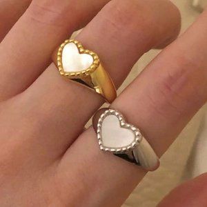 *NEW 925 Sterling Silver Heart Adjustable Ring